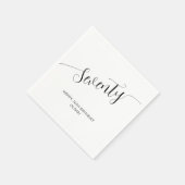 手書きエレガントスクリプト70誕生日 スタンダードカクテルナプキン (角)