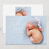 手書きエレガントスクリプト | 2写真ありがとう (正面/裏面)