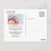 手書きエレガントスクリプト | 2写真ありがとう ポストカード (裏面)