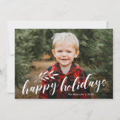 手書きエレガントフォトクリスマス シーズンカード (正面)