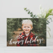 手書きエレガントフォトクリスマス シーズンカード (スタンド正面)