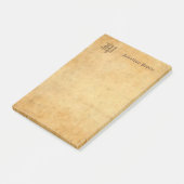 手書きエレガントモノグラムヴィンテージテンプレート ポストイット (アングル)