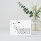 手書きエレガントラップシャワーなし、白 エンクロージャーカード (スタンド正面)