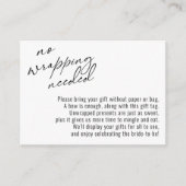 手書きエレガント入力の折り返しが不要、白 エンクロージャーカード (正面)