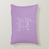手書きエレガント名薄紫とピンク色 アクセントクッション (正面(垂直))