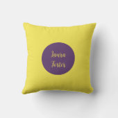 手書きエレガント名Indigo & Yellow Color クッション (裏面)