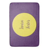 手書きエレガント名Indigo & Yellow Color バスマット (正面縦)