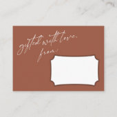 手書きエレガント表示シャワーテラコッタ エンクロージャーカード (裏面)