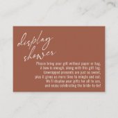 手書きエレガント表示シャワーテラコッタ エンクロージャーカード (正面)