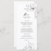 手書きエレガント鉛筆フローラメニュー メニュー (正面/裏面)