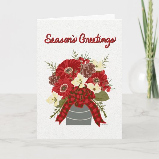 手書きオリジナルアートシーズンのご挨拶 カード (正面)