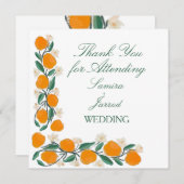 手書きオレンジ植物性抽象芸術結婚ズ (正面/裏面)