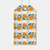 手書きオレンジ植物性抽象芸術結婚ズ ギフトタグ (裏面)