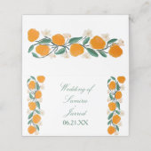 手書きオレンジ植物性抽象芸術結婚ズ ロイヤリティカード (外部開封)