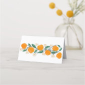 手書きオレンジ植物性抽象芸術結婚ズ ロイヤリティカード (裏面)