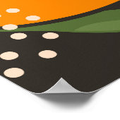 手書きオレンジ、カラフルヴィンテージ背景。 ポスター (角)