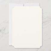 手書きオーダーネーム ボウがおしゃれな 現代的なグリーティングカード 招待状 (裏面)