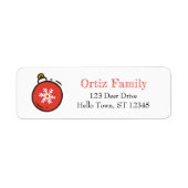 手書きオーナメント、クリスマスラベル ラベル (正面)