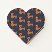 手書きオーバーレイDachshund Dogの写真 ノートブック (裏面)