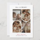 手書きカジュアルはすべて明るいクリスマスの写真 シーズンカード (正面)