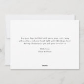 手書きカジュアルアーチ写真Meowyクリスマス シーズンカード (裏面)