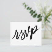 手書きカジュアルシンプル入力RSVP ポストカード (スタンド正面)