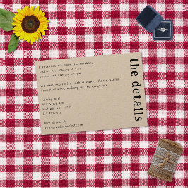 手書きカジュアルタイポグラフィクラフト エンクロージャーカード