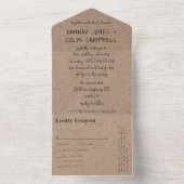 手書きカジュアルタイポグラフィクラフト オールインワン招待状 (内側)