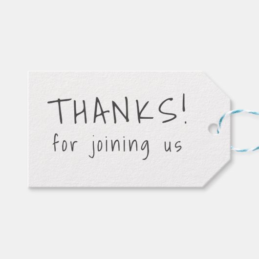 手書きカジュアルタイポグラフィクラフト ギフトタグ (正面(横))