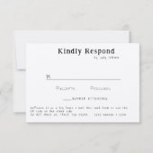 手書きカジュアルタイポグラフィクラフト 出欠カード (正面)