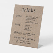 手書きカジュアルタイポグラフィクラフト 台座サイン (正面)