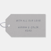手書きカジュアルタイポグラフィシルバー&ネイビー ギフトタグ (裏面横)