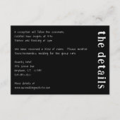 手書きカジュアルタイポグラフィホワイト&ブラック エンクロージャーカード (正面)