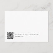 手書きカジュアルタイポグラフィホワイト&ブラック エンクロージャーカード (裏面)