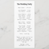 手書きカジュアルタイポグラフィホワイト&ブラック プログラム (裏面)