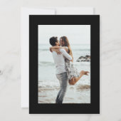 手書きカジュアルタイポグラフィホワイト&ブラック 招待状 (裏面)