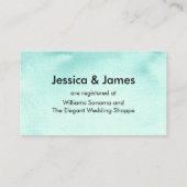 手書きカジュアルティール（緑がかった色）水彩景品名簿 エンクロージャーカード (裏面)