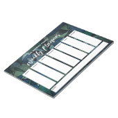 手書きカジュアルブルーグリーンウィークリープランナー ノートパッド (アングル)