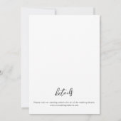 手書きカジュアル名写真の完全保存日付 セーブザデート (裏面)