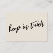 手書きカジュアル引っ越しましたシンプルクリームカード 名刺 (裏面)