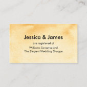 手書きカジュアル黄色の水色ギフトレジストリ エンクロージャーカード (裏面)