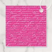 手書きカップルイニシャルカップル名門私立校風のおもしろい フェイバータグ (裏面)