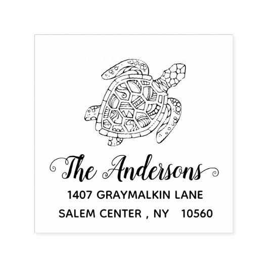 手書きカメカスタム差出人住所 セルフインキングスタンプ (デザイン)