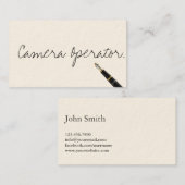 手書きカメラオペレータ名刺 名刺 (正面/裏面)