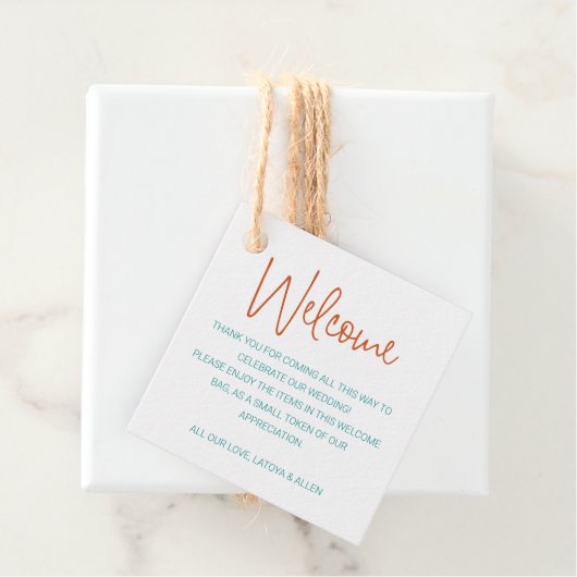 手書きカラフルの結婚ようこそ抱き枕 フェイバータグ (インサイチュ)