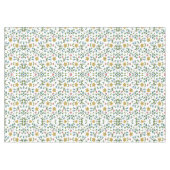 手書きカラフルフローラとハートパターン テーブルクロス (正面(横))