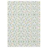 手書きカラフルフローラとハートパターン テーブルクロス (正面)