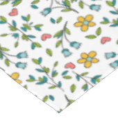 手書きカラフルフローラとハートパターン テーブルクロス (アングル)