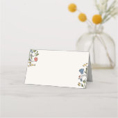 手書きカラフルフローラブライダルシャワー プレイスカード (正面)