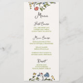 手書きカラフルフローラ結婚 メニュー (正面)